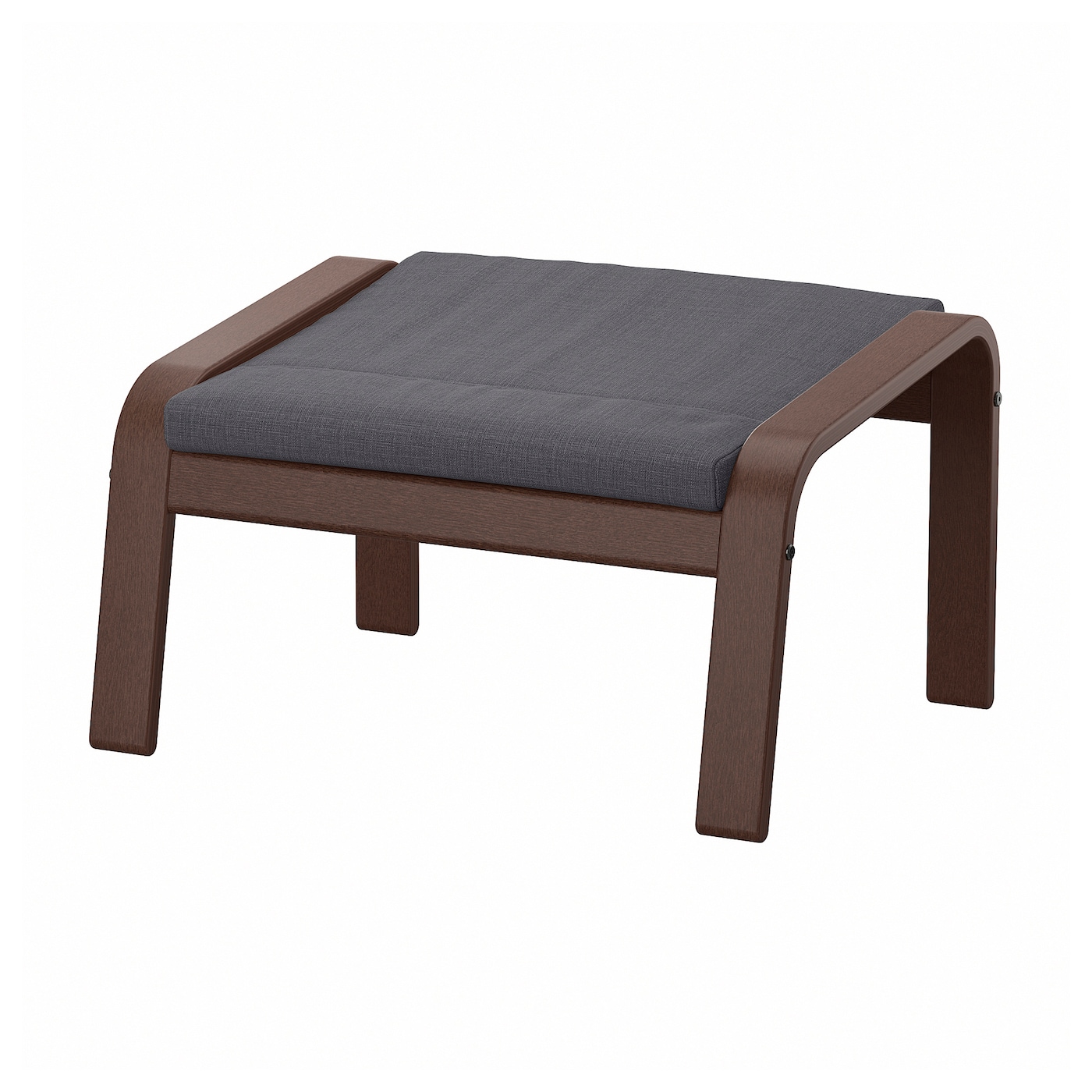 IKEA POÄNG podnóżek, brązowy/Skiftebo ciemnoszary, Szerokość: 68 cm