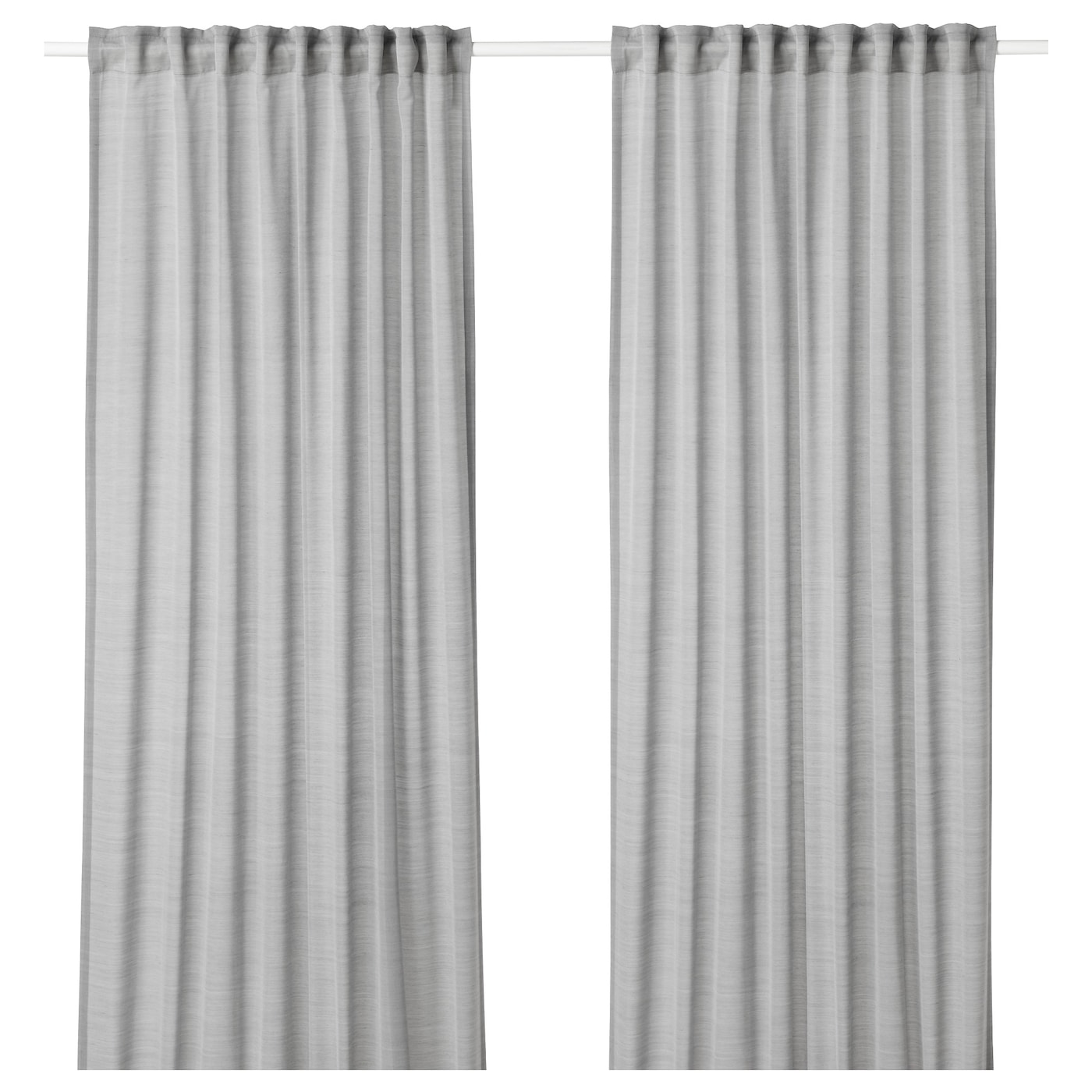 IKEA HILJA zasłona, 2 szt, szary/na taśmie, 145x300 cm
