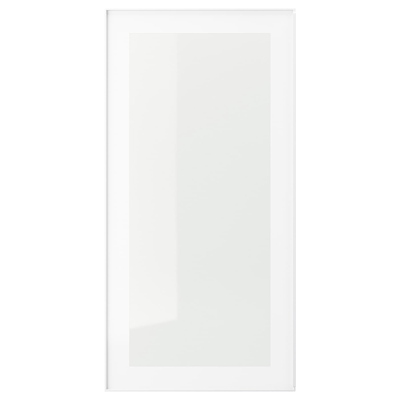 IKEA HEJSTA drzwi szklane, biały/szkło bezbarwne, 40x80 cm