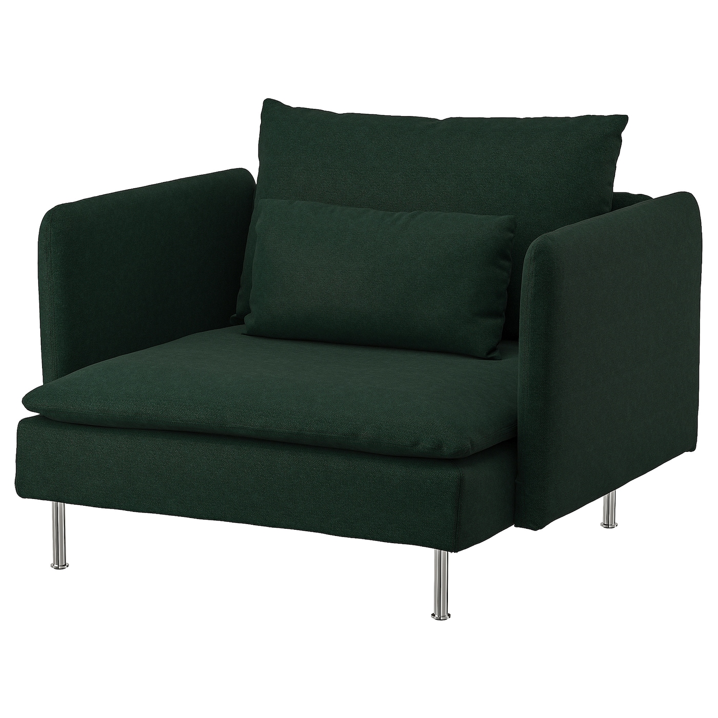 IKEA SÖDERHAMN fotel, Tallmyra ciemnozielony, Szerokość: 105 cm