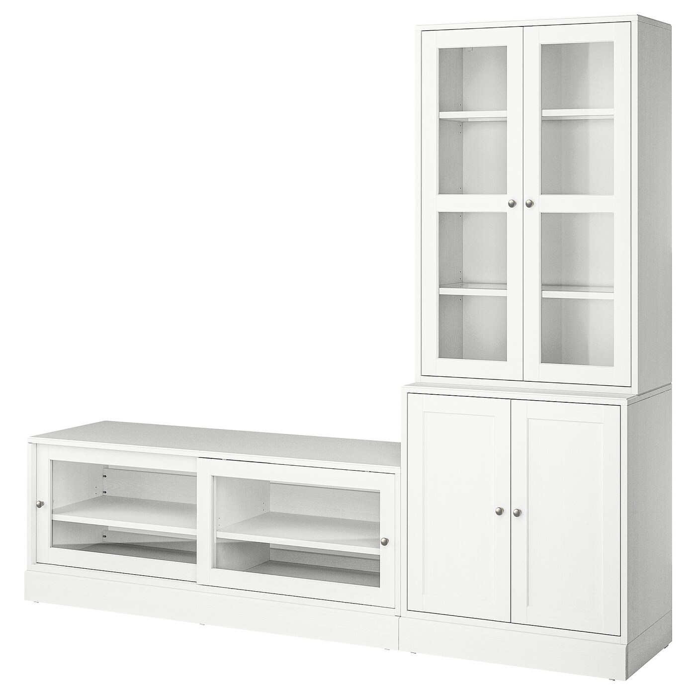 IKEA HAVSTA kombinacja na TV/szklane drzwi, biały, 241x47x212 cm