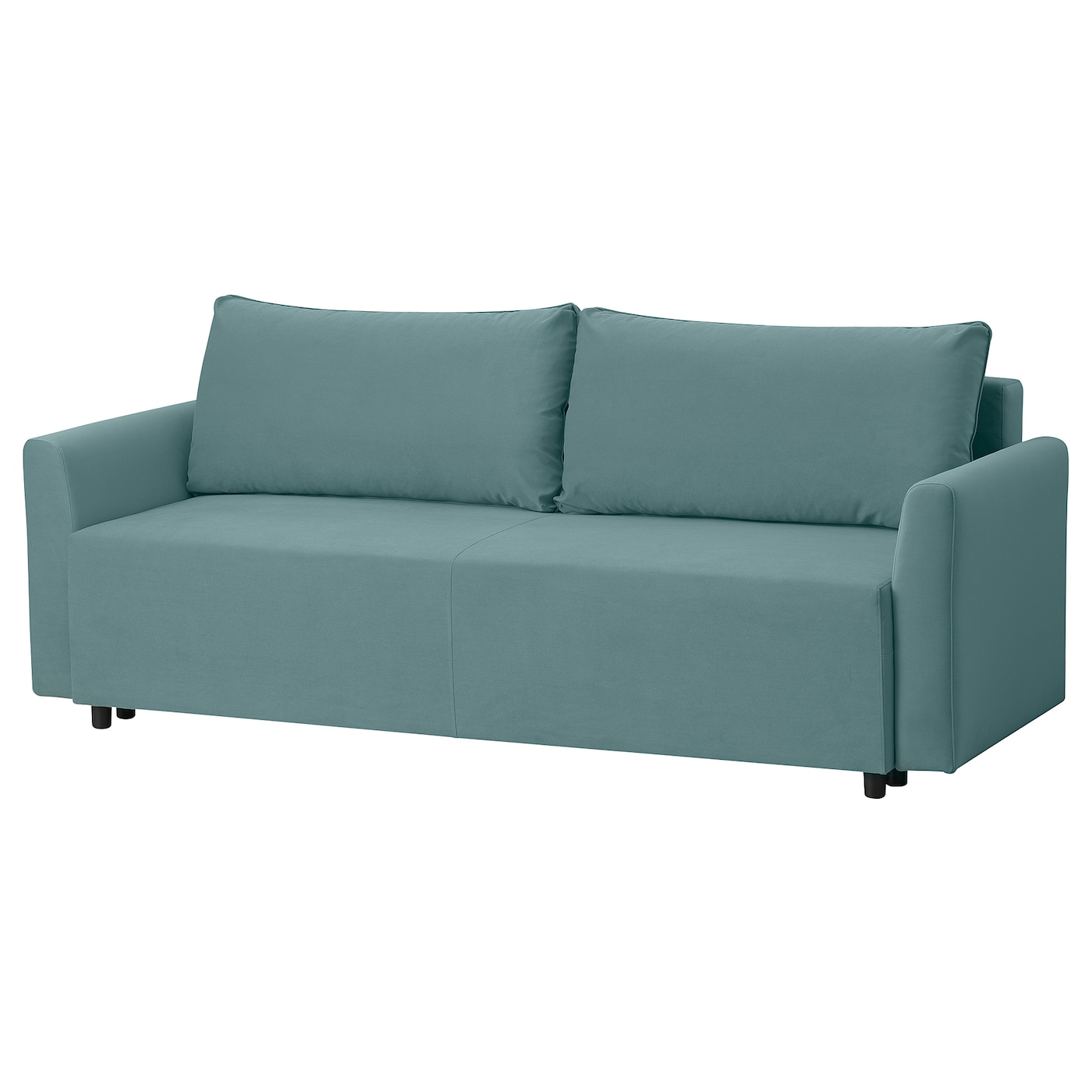 IKEA BRISSUND sofa 3-osobowa, rozkładana, Hakebo jasnoturkusowy, Wysokość podłokietnika: 68 cm