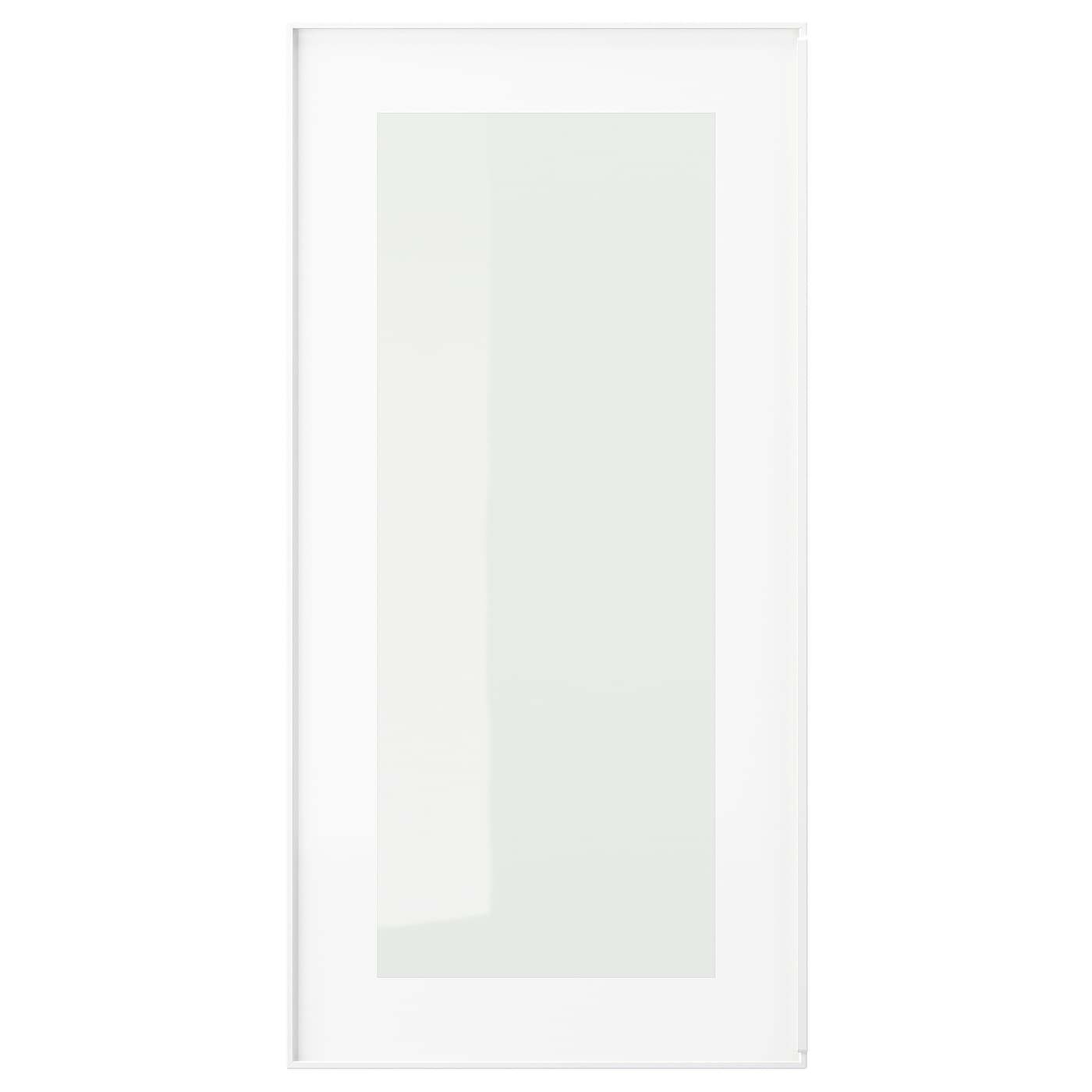 IKEA HEJSTA drzwi szklane, biały/szkło bezbarwne, 30x60 cm