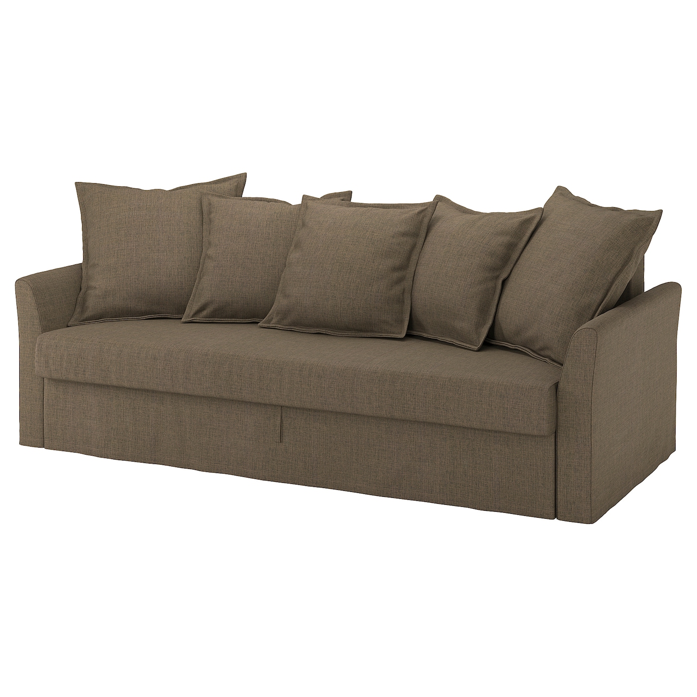 IKEA HOLMSUND sofa 3-osobowa, rozkładana, Kilanda szarobrązowy, Długość łóżka: 201 cm