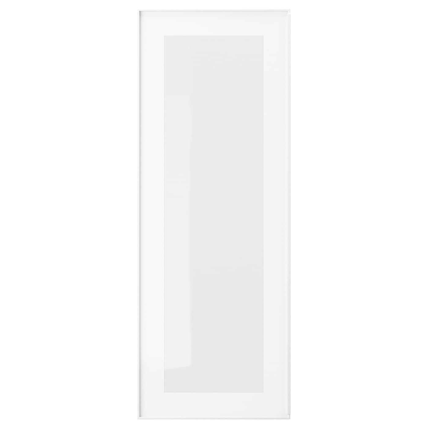 IKEA HEJSTA drzwi szklane, biały/szkło bezbarwne, 30x80 cm