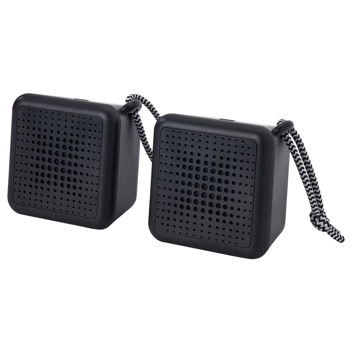 IKEA VAPPEBY głośniki bluetooth, czarny/2 szt. wodoodporny, Długość: 6 cm