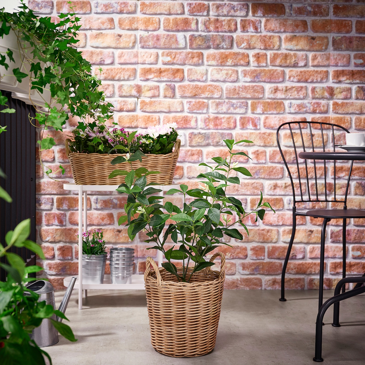 IKEA FLODBJÖRK Osłonka doniczki, do wewnątrz/na zewnątrz jasny szarobrązowy, 24 cm