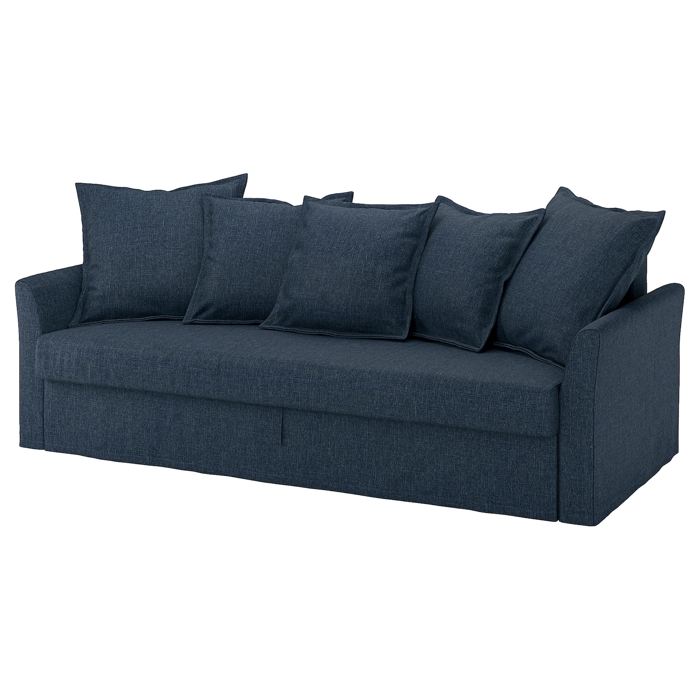 IKEA HOLMSUND sofa 3-osobowa, rozkładana, Kilanda granatowy, Długość łóżka: 201 cm