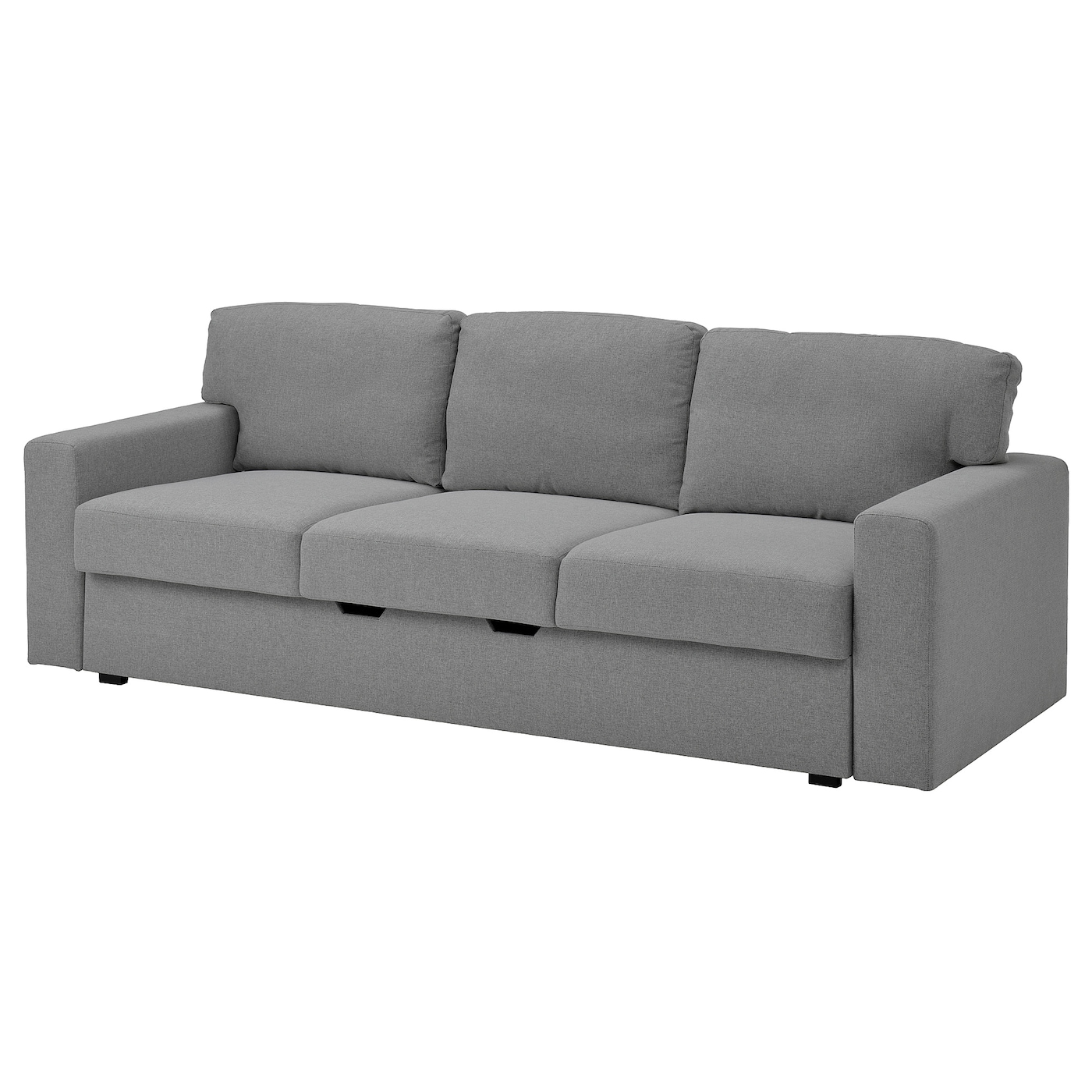 IKEA BÅRSLÖV sofa 3-osobowa, rozkładana, Tibbleby beżowy/szary, Wysokość podłokietnika: 59 cm