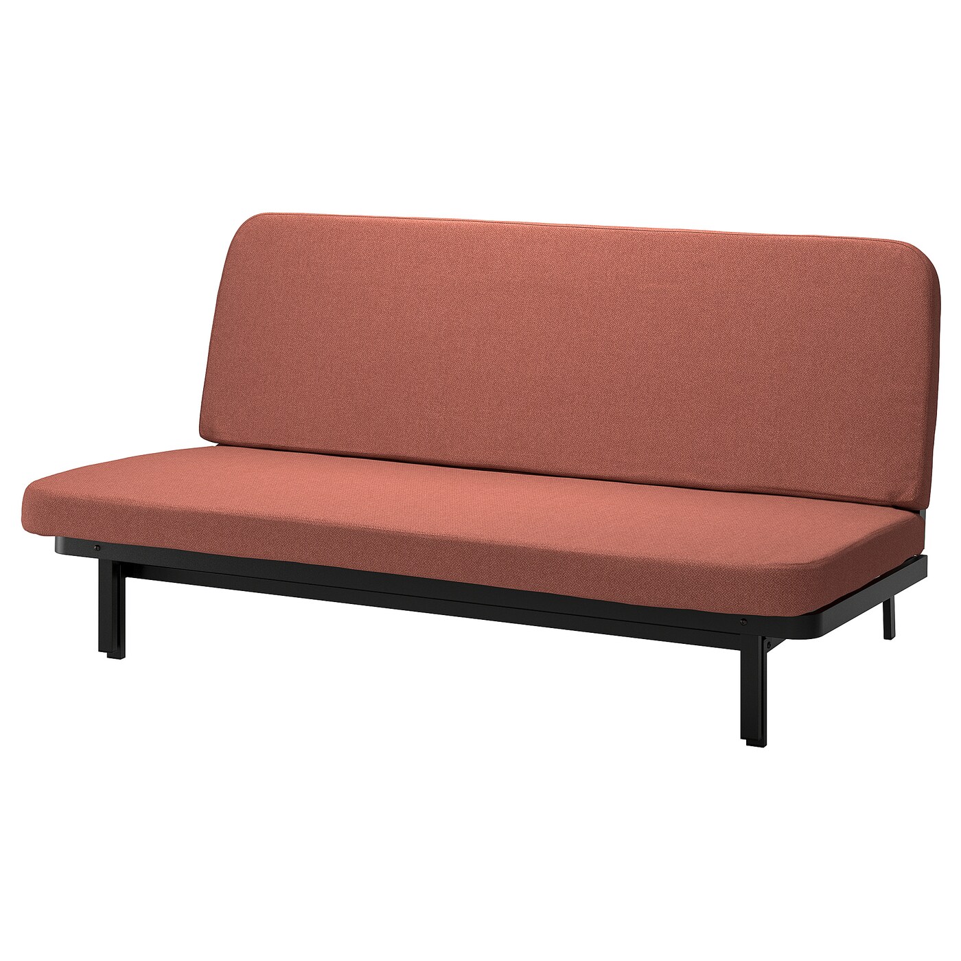 IKEA NYHAMN sofa 3-osobowa, rozkładana, z materacem piankowym/Skartofta czerwony/brązowy, Szerokość: 200 cm