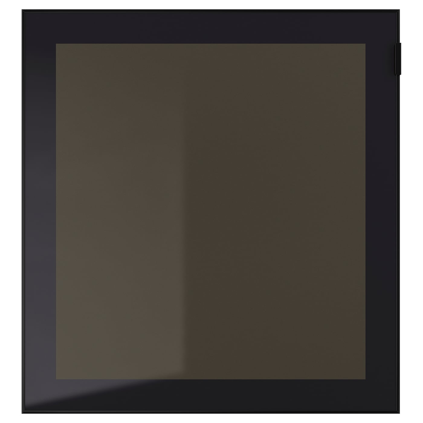 IKEA GLASSVIK drzwi szklane, czarny/szkło, 60x64 cm