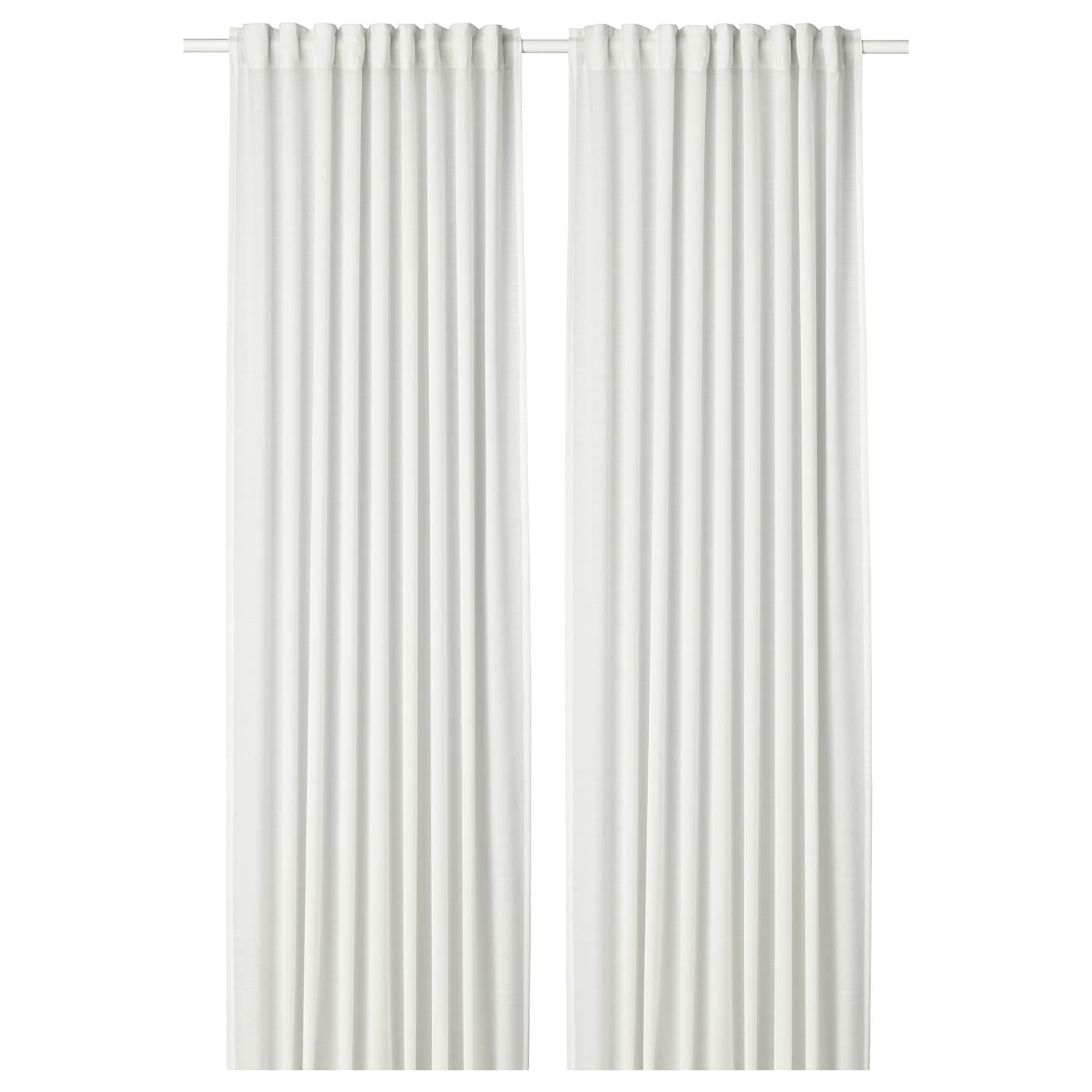 IKEA HILJA zasłona, 2 szt, biały/na taśmie, 145x300 cm