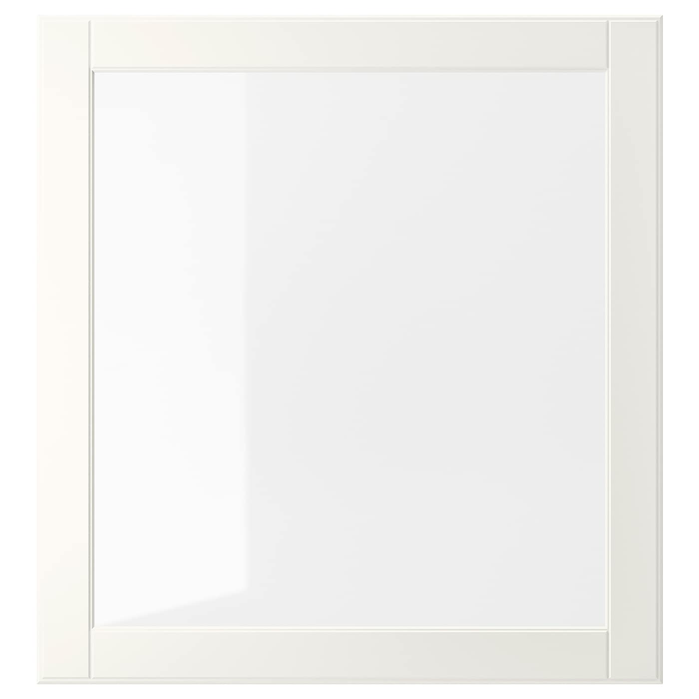 IKEA OSTVIK drzwi szklane, biały/szkło bezbarwne, 60x64 cm