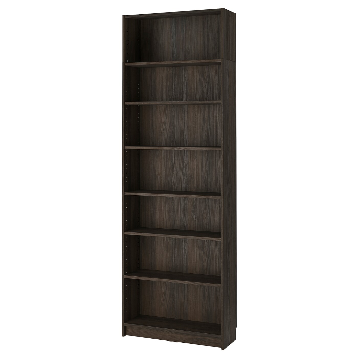 IKEA BILLY regał z nadstawką, ciemnobrązowy imit. dębu, 80x28x237 cm