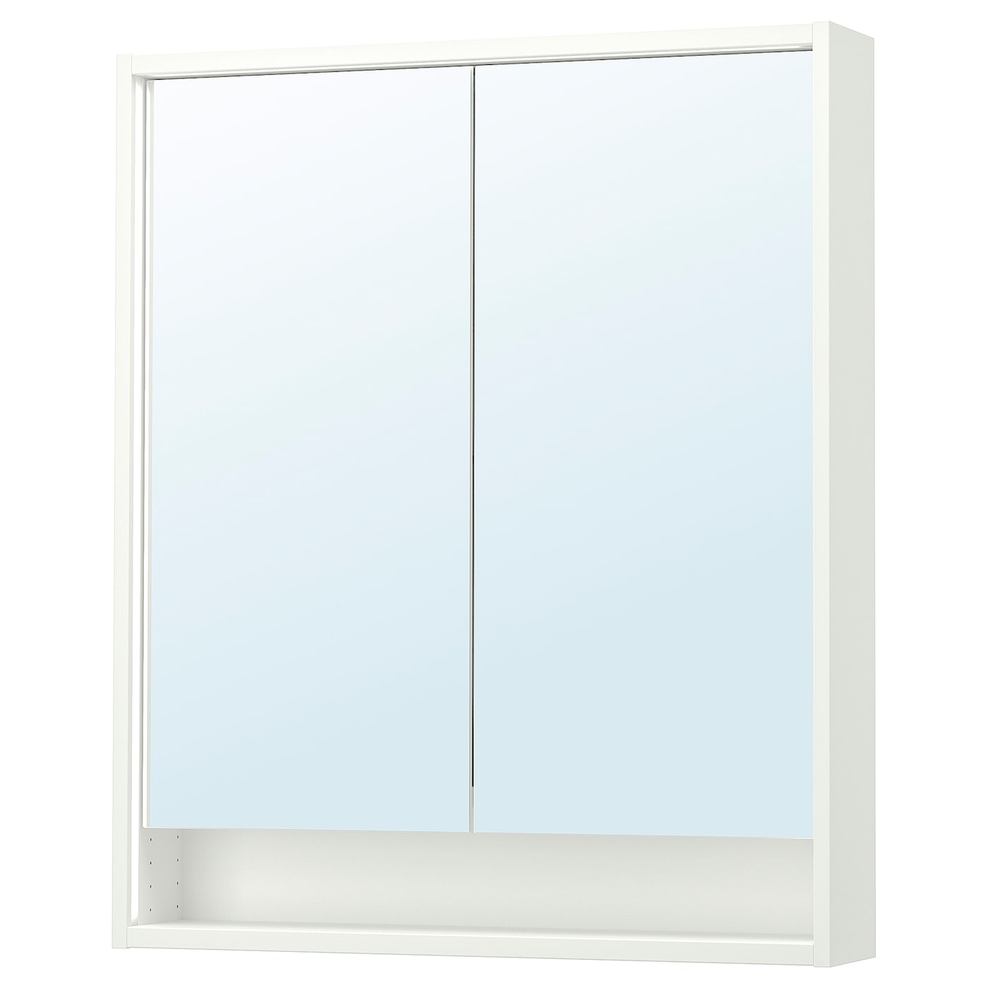 IKEA FAXÄLVEN szafka z lustrem z wbud oświetl, biały, 80x15x95 cm