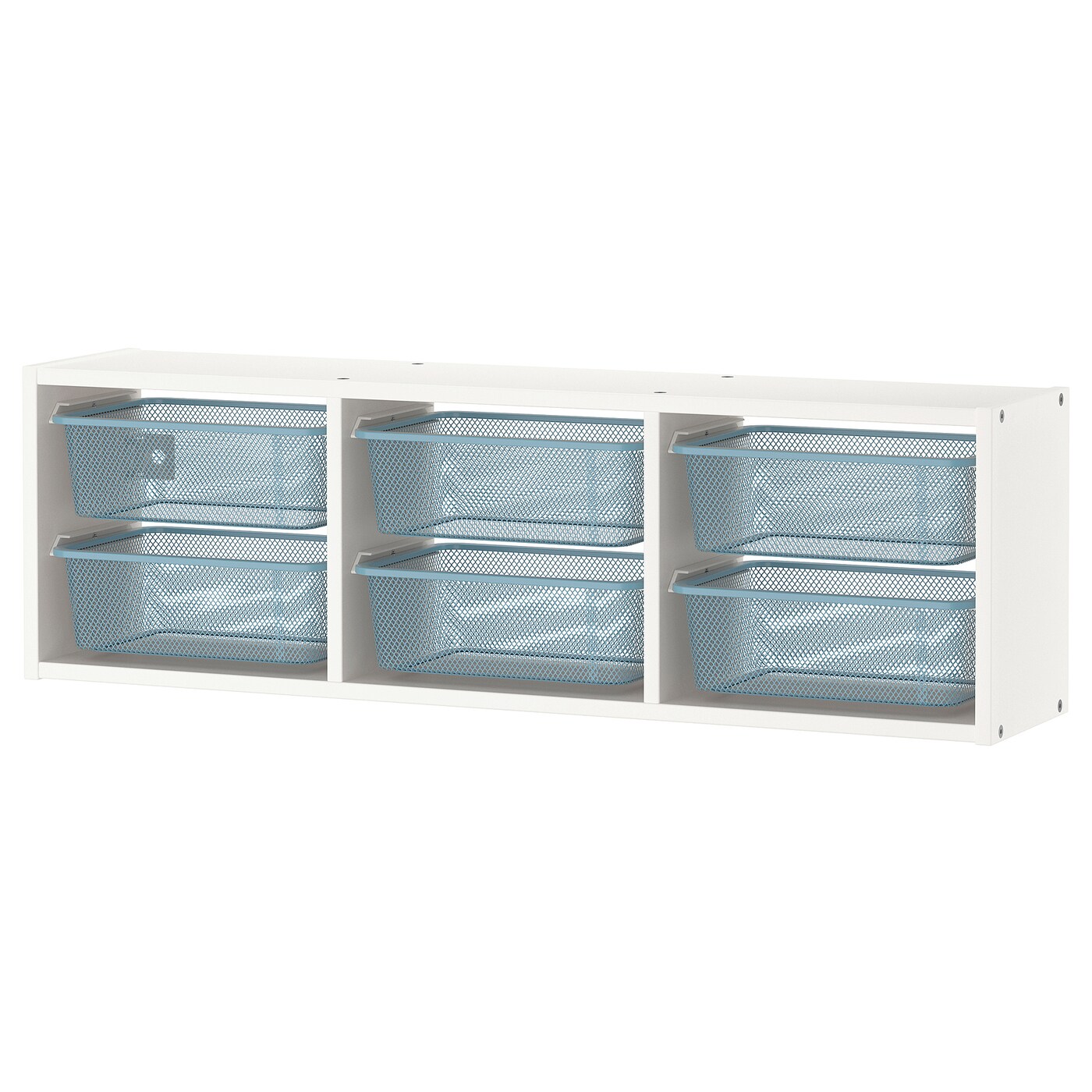 IKEA TROFAST szafka ścienna, biały/szaroniebieski, 99x21x30 cm