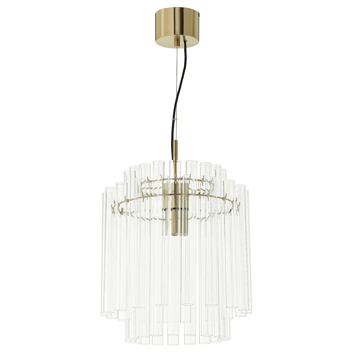 IKEA STOCKHOLM 2025 lampa wisząca, szkło/mosiądzowane, 38 cm
