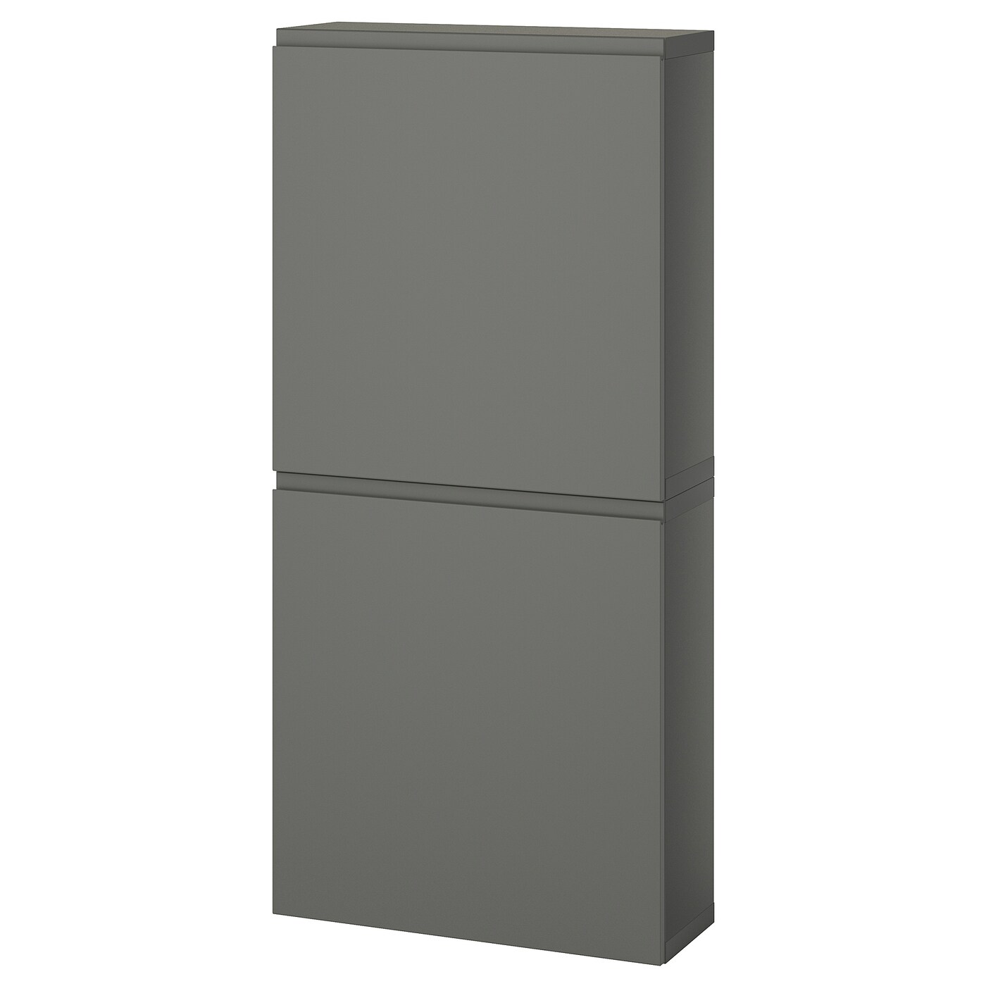 IKEA BESTÅ szafka śc/2 drzwi, ciemnoszary/Västerviken ciemnoszary, 60x22x128 cm