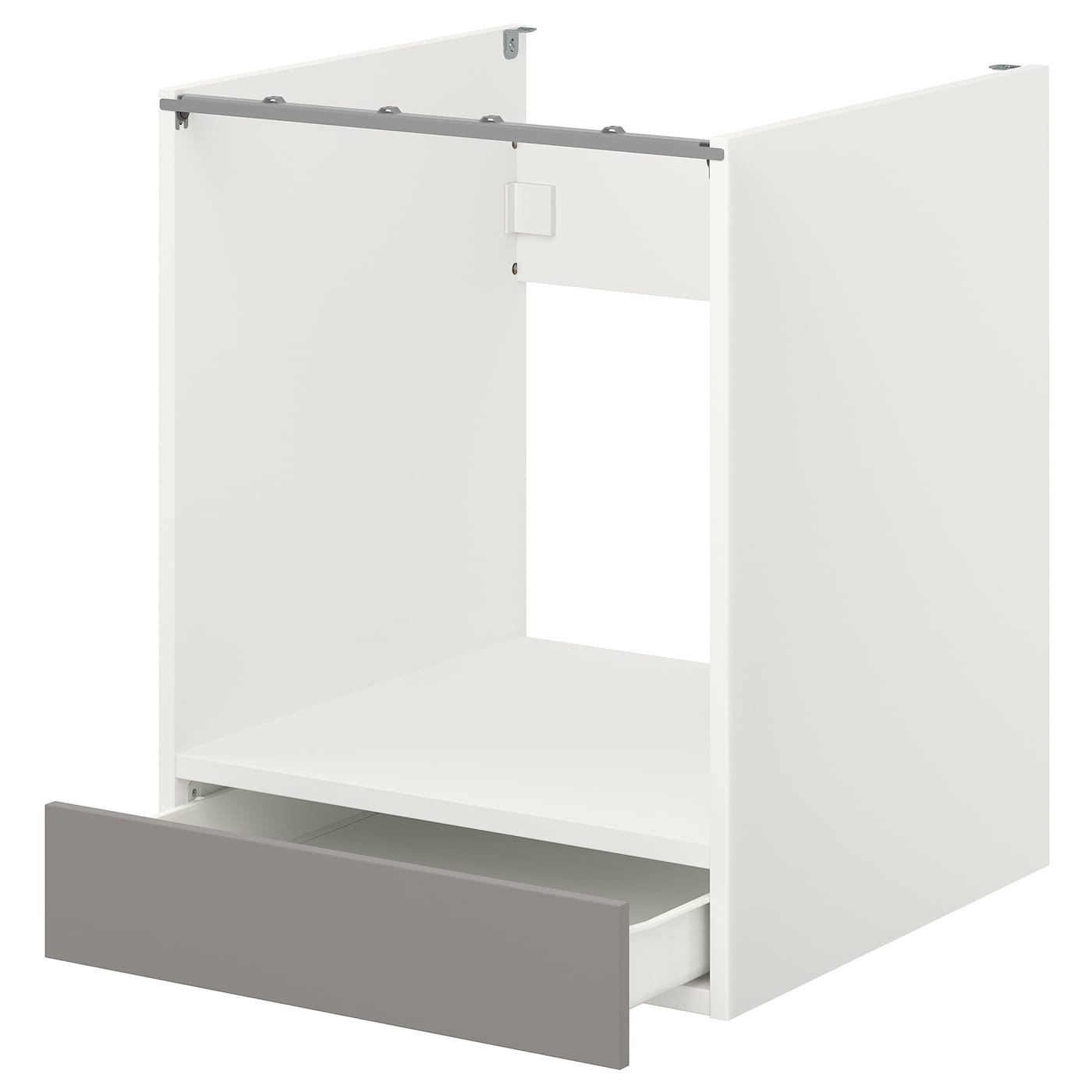 IKEA ENHET sz stj piek z szu, biały/szary rama, 60x62x75 cm
