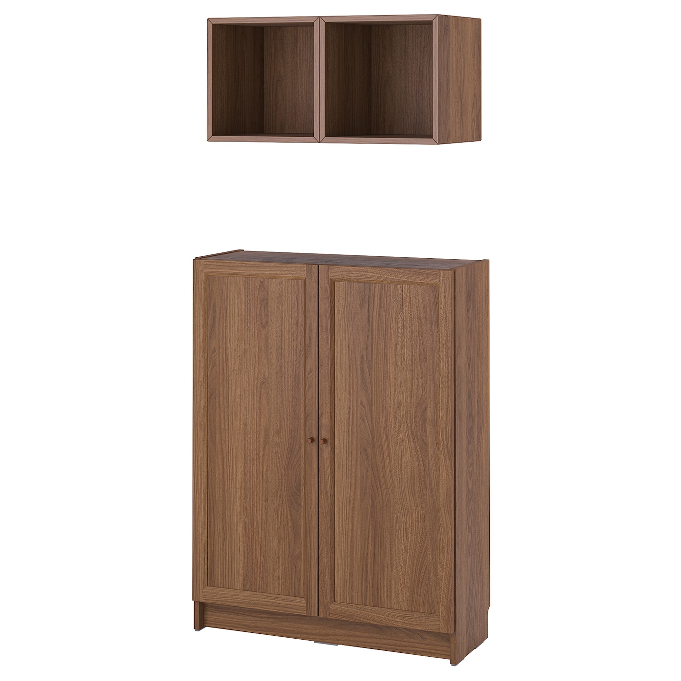 IKEA BILLY / EKET kombinacja z drzwiami, brązowy orzech, Wysokość: 106 cm