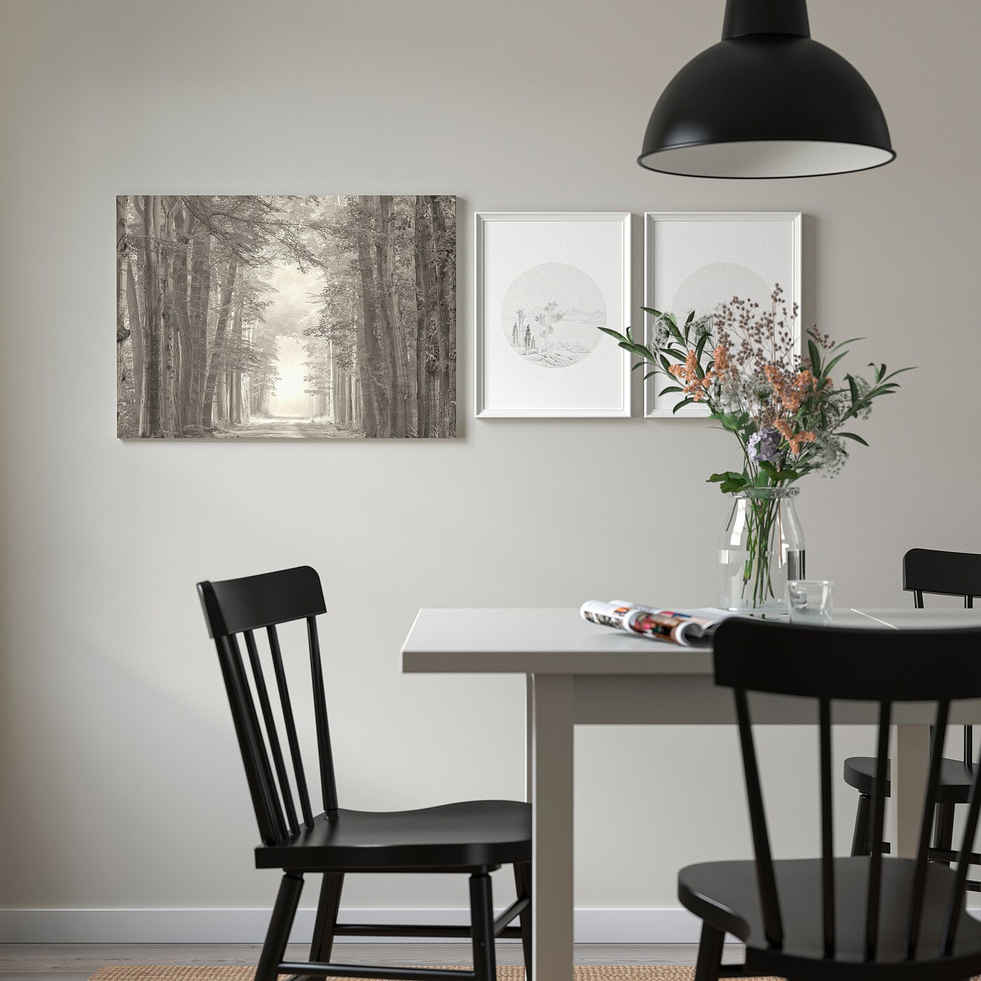 IKEA PJÄTTERYD obraz, leśne drogi, 70x50 cm