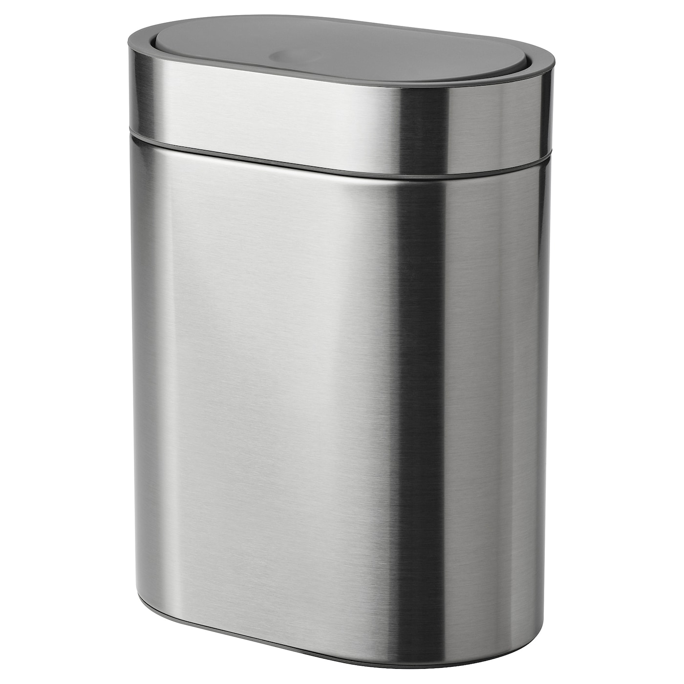 IKEA BROGRUND kosz z pokrywą na przycisk, stal nierdz, 4 l