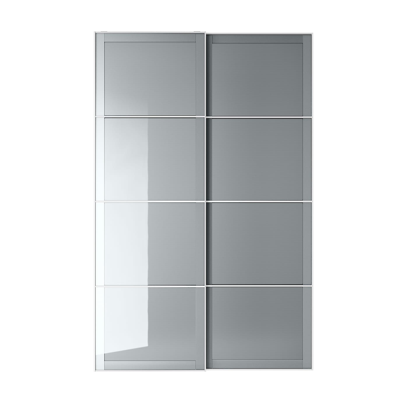 IKEA BJÖRNÖYA Drzwi przesuwne, szary efekt barwienia, 150x236 cm