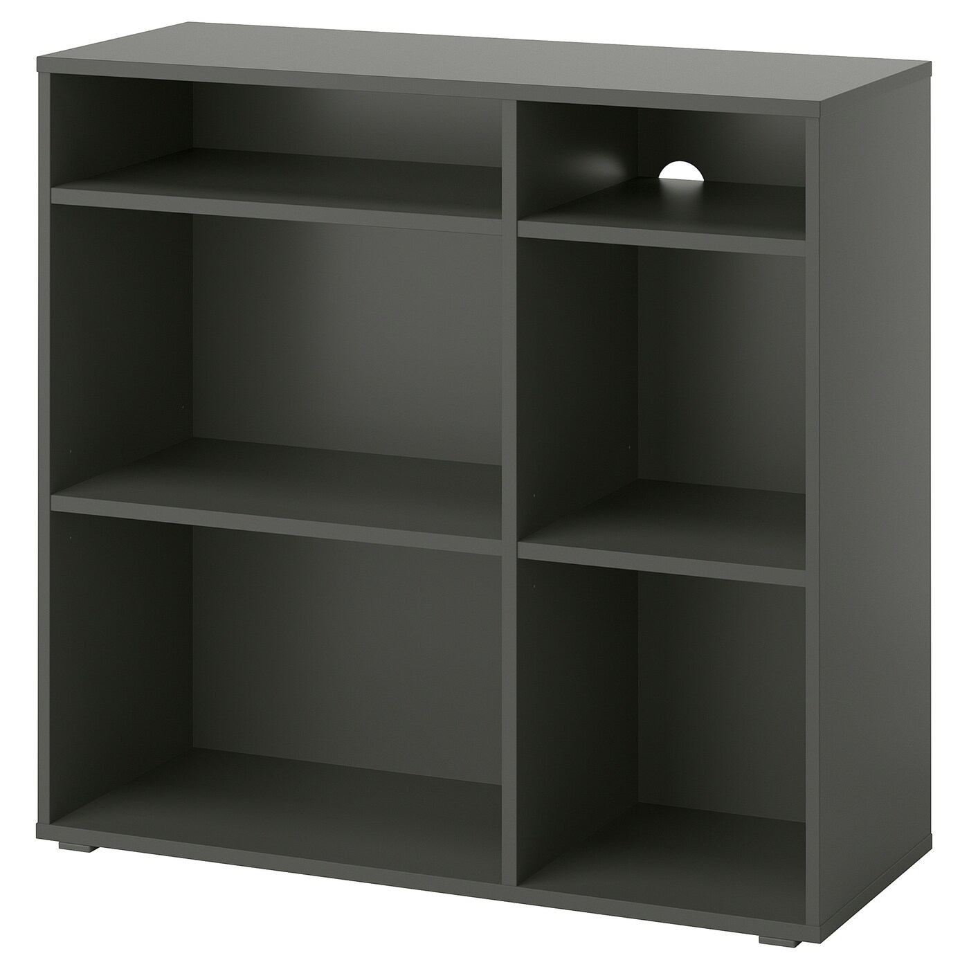 IKEA VIHALS regał 4 półki, ciemnoszary, 95x37x90 cm