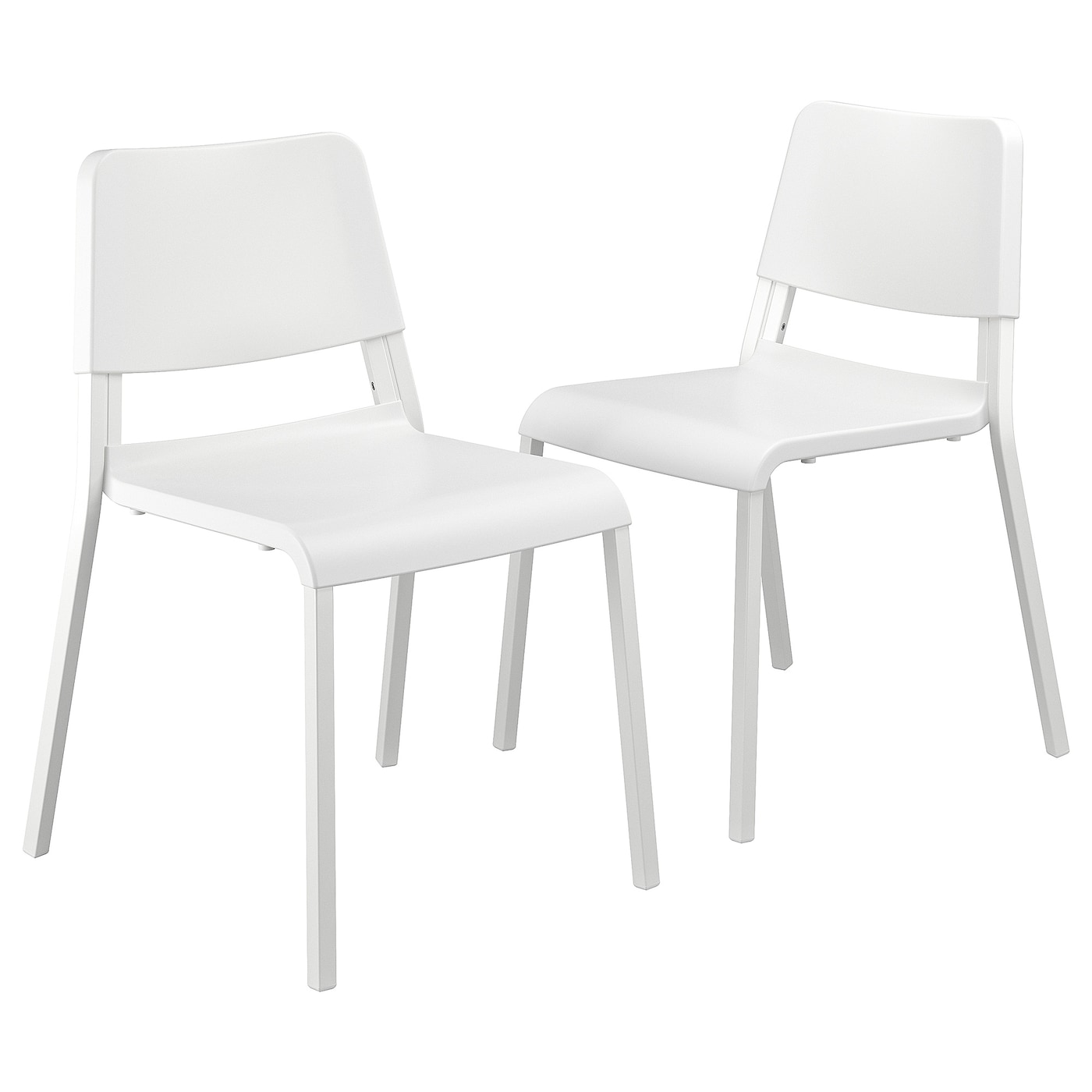IKEA TEODORES krzesło, biały, Ilość w opakowaniu: 2 szt.