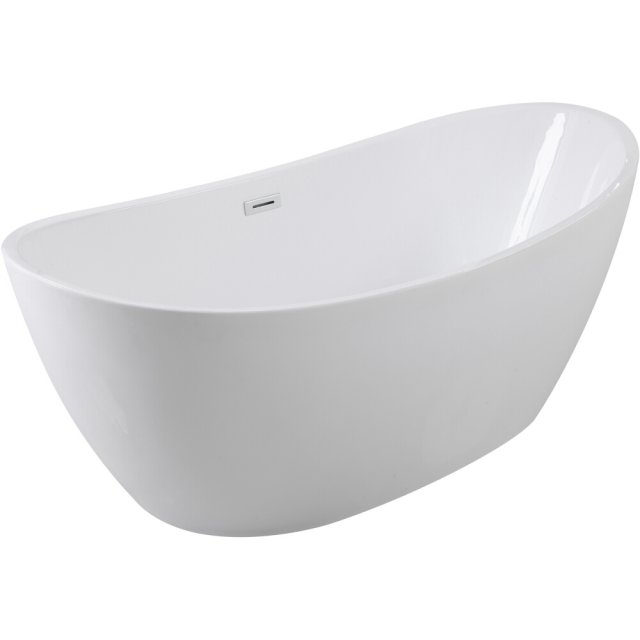 BESCO Wanna wolnostojąca AYLA 170x80 syfon z przelewem chrom #WAS-170