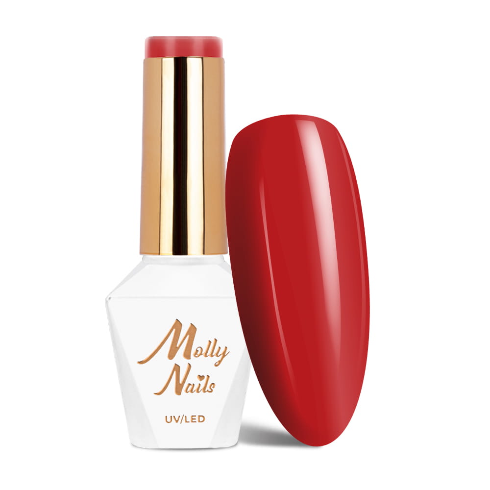 Lakier hybrydowy Molly Nails Elite Women Brick Red HEMA/Di-HEMA Free 8g Nr 43