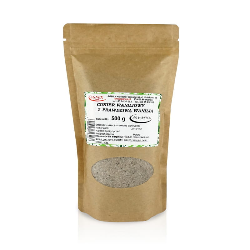 Cukier waniliowy z prawdziwą wanilią 1,5% 500g