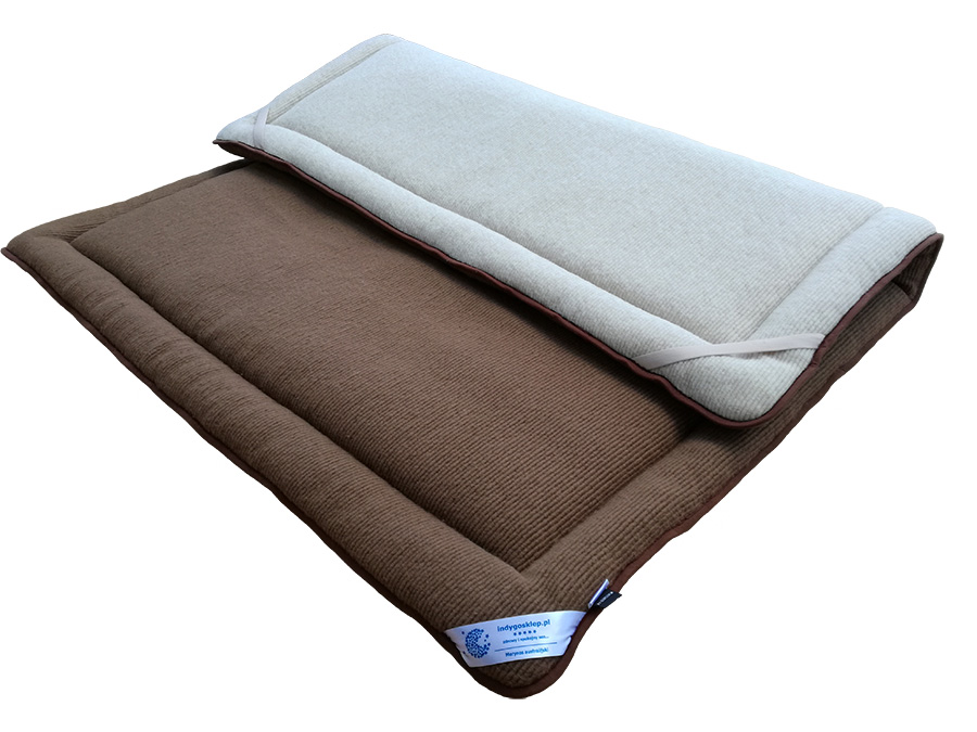 materac wełniany merynos australijski perugiano brąz/beż 140x200 (+-5cm)