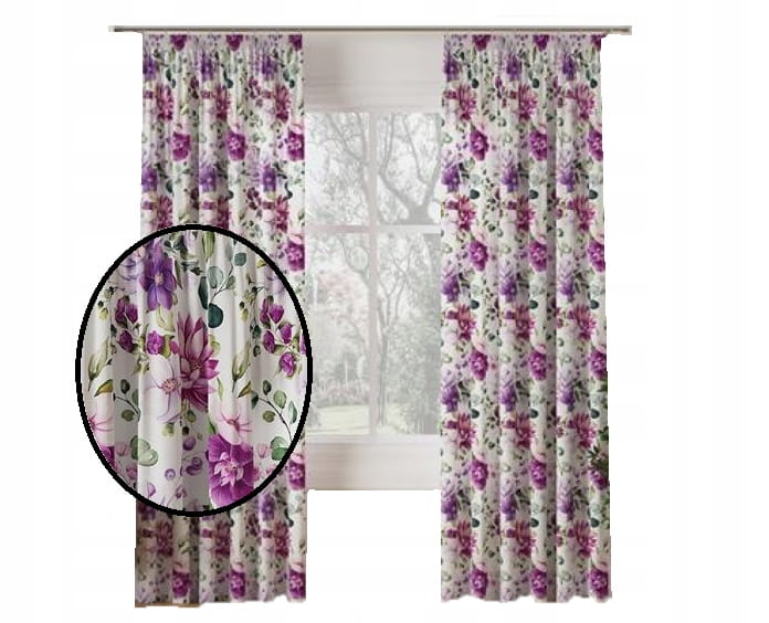 Zasłona na taśmie Dalia 240x140 - Elegancka Dekoracja Okien