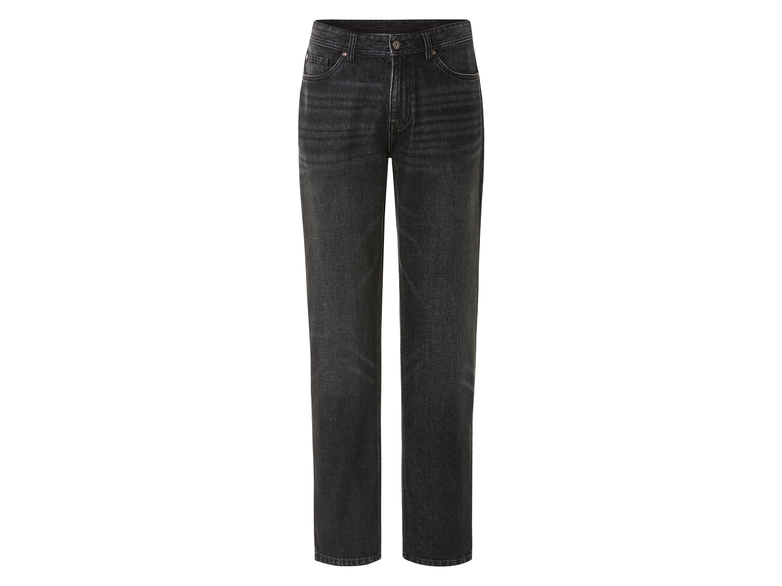Livergy Jeansy męskie z bawełny, Relaxed Fit Ciemnoszary, 50 34/32