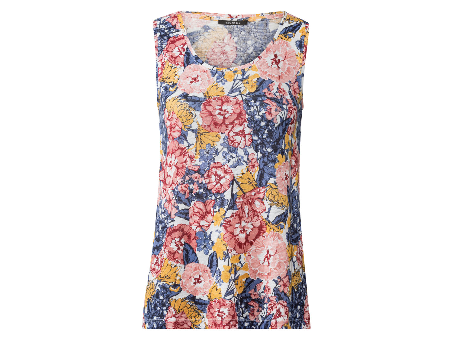 esmara Top damski z lnu Kwiaty, M40/42