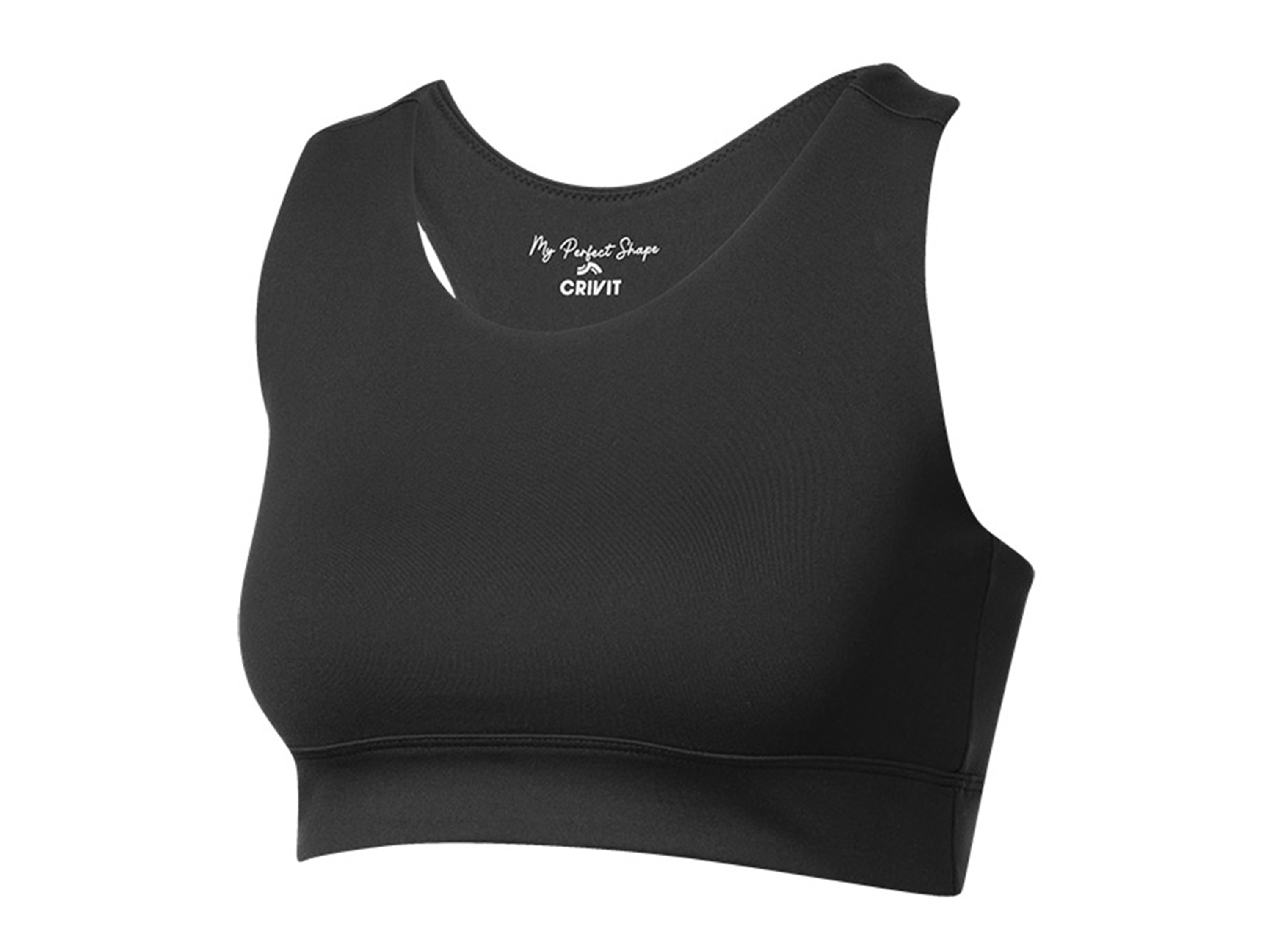 Crivit Biustonosz sportowy typu bustier, lekkie podtrzymanie Czarny, M 40/42