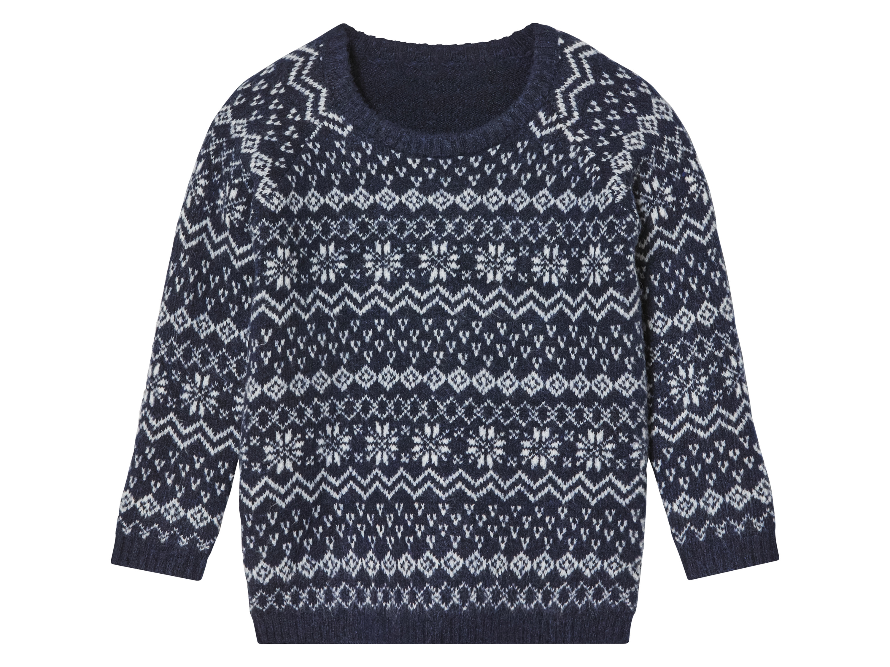 lupilu Sweter chłopięcy świąteczny 98/104, Granatowy/biały
