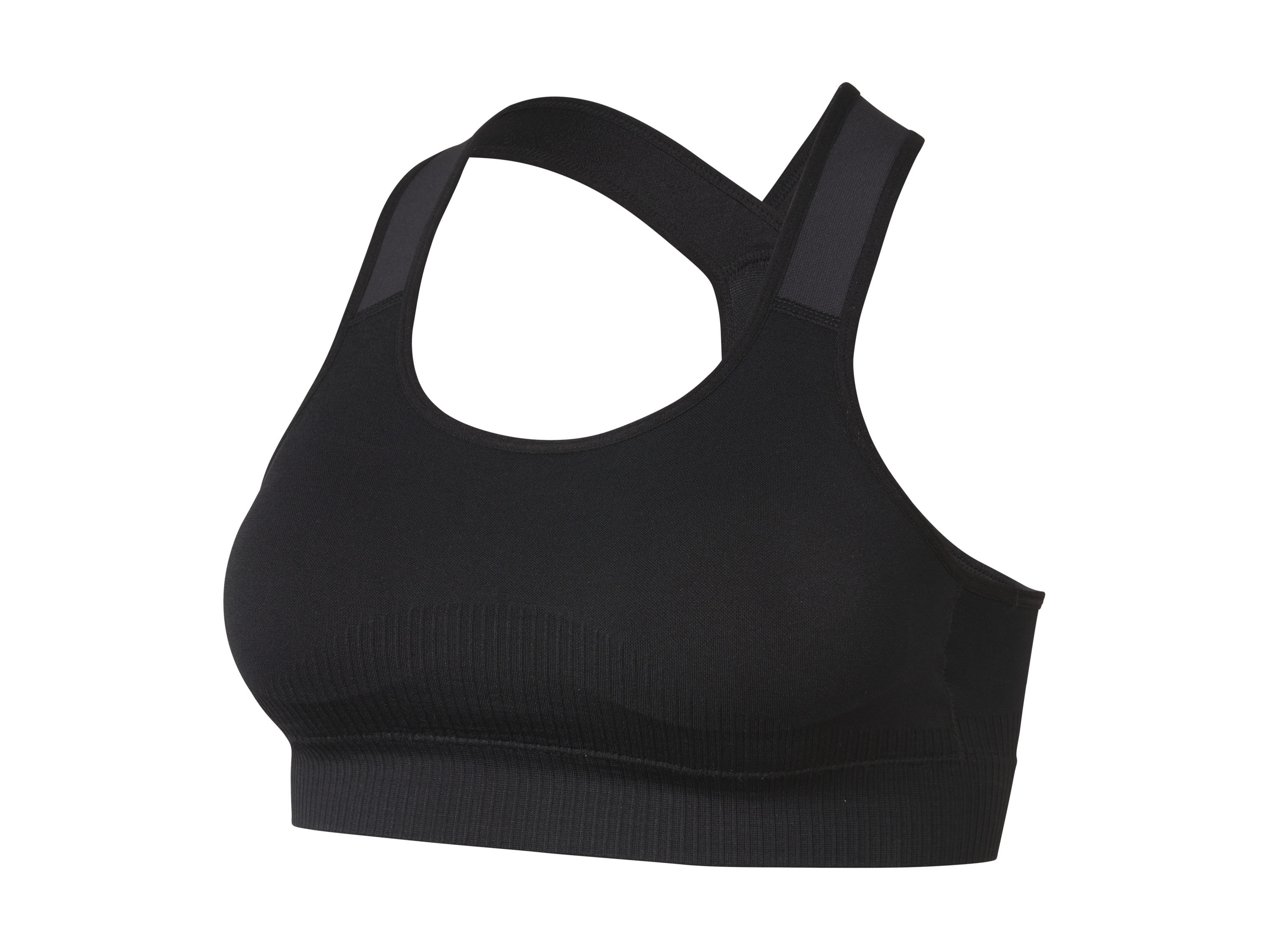 Crivit Biustonosz sportowy bezszwowy Czarny, M40/42