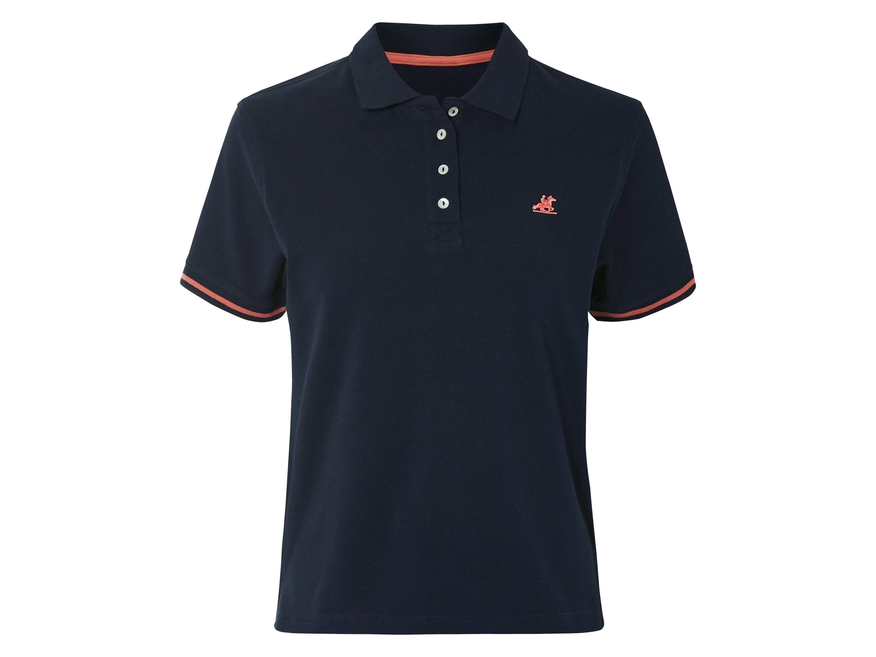 esmara x Grand Polo T-shirt polo damski z bawełny Granatowy, S 36/38