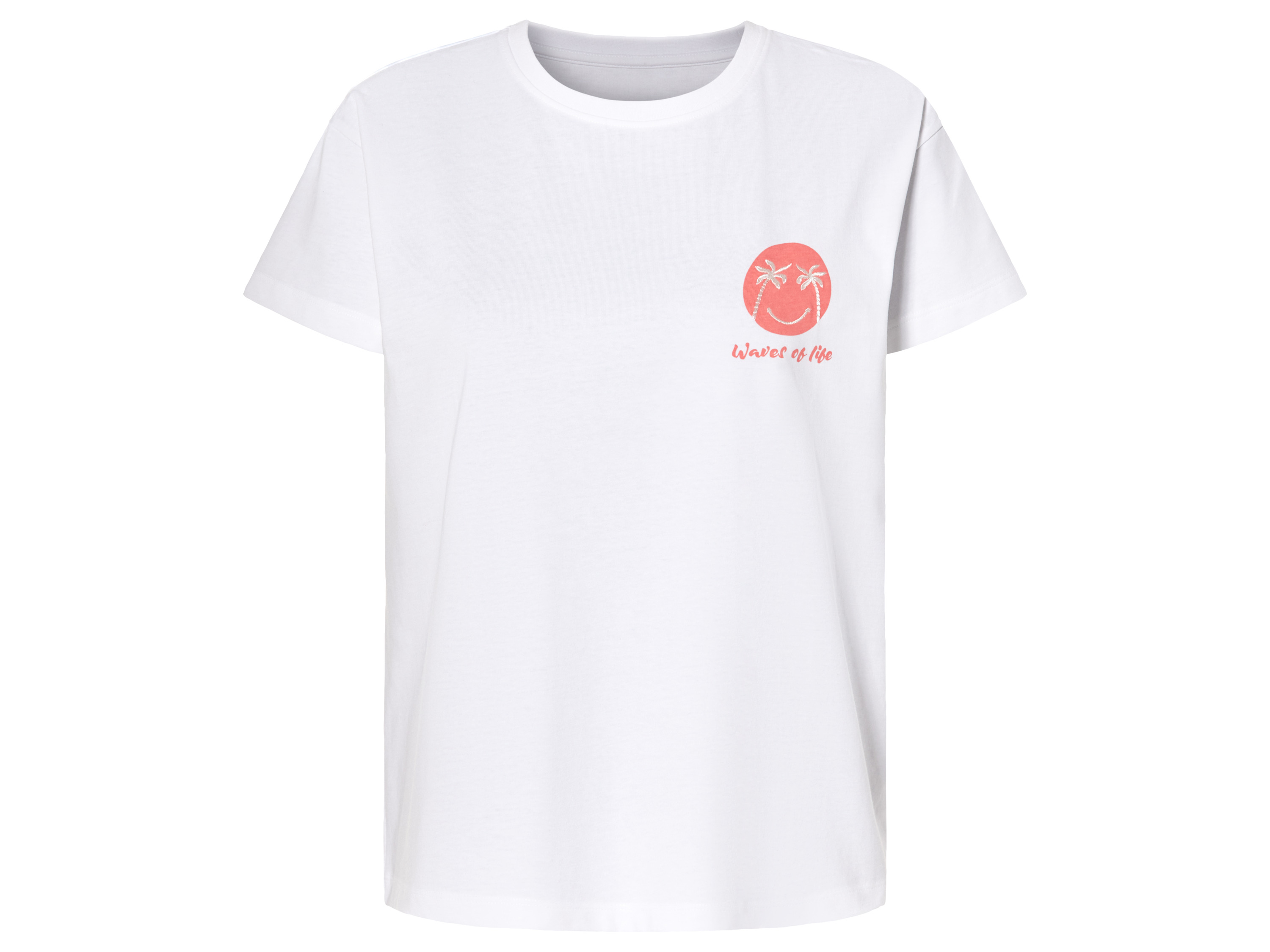 esmara T-shirt damski z bawełną i modalem L 44/46, Biały