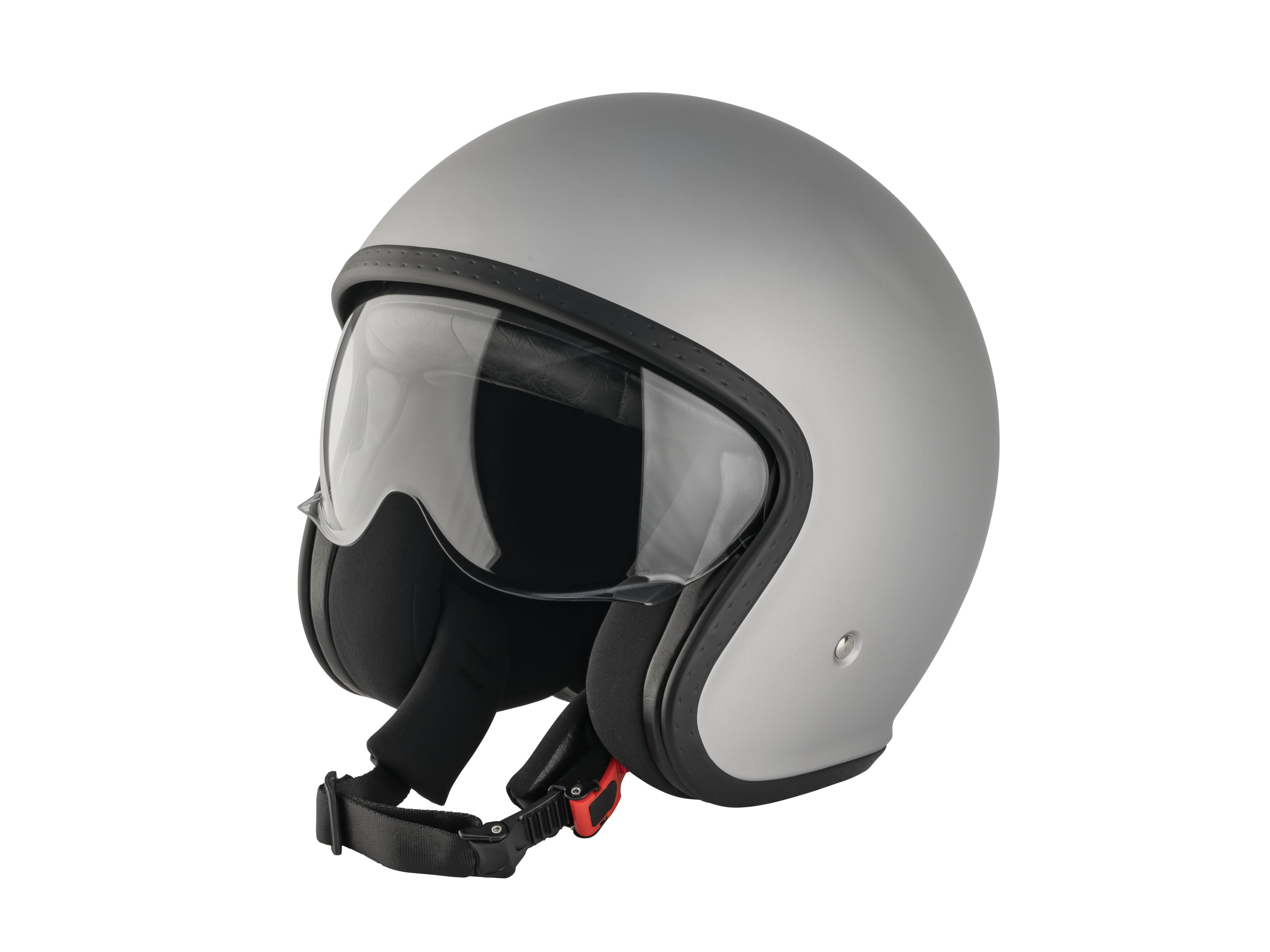 Ultimate Speed Kask typu jet z odpornym na zarysowania wizjerem Srebrny/ szary