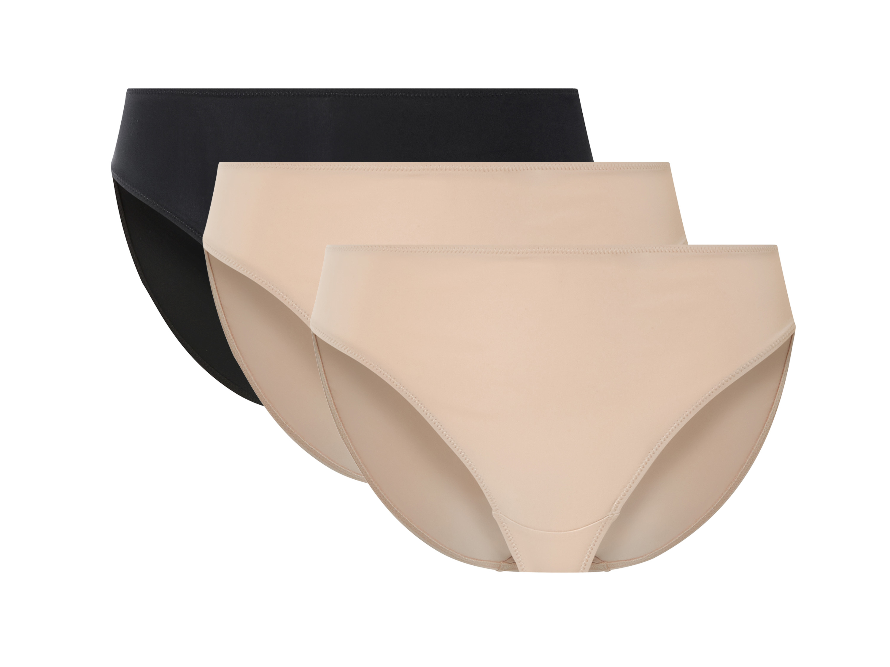 esmara Figi damskie, 3 pary XS 32/34, Czarny/ beżowy