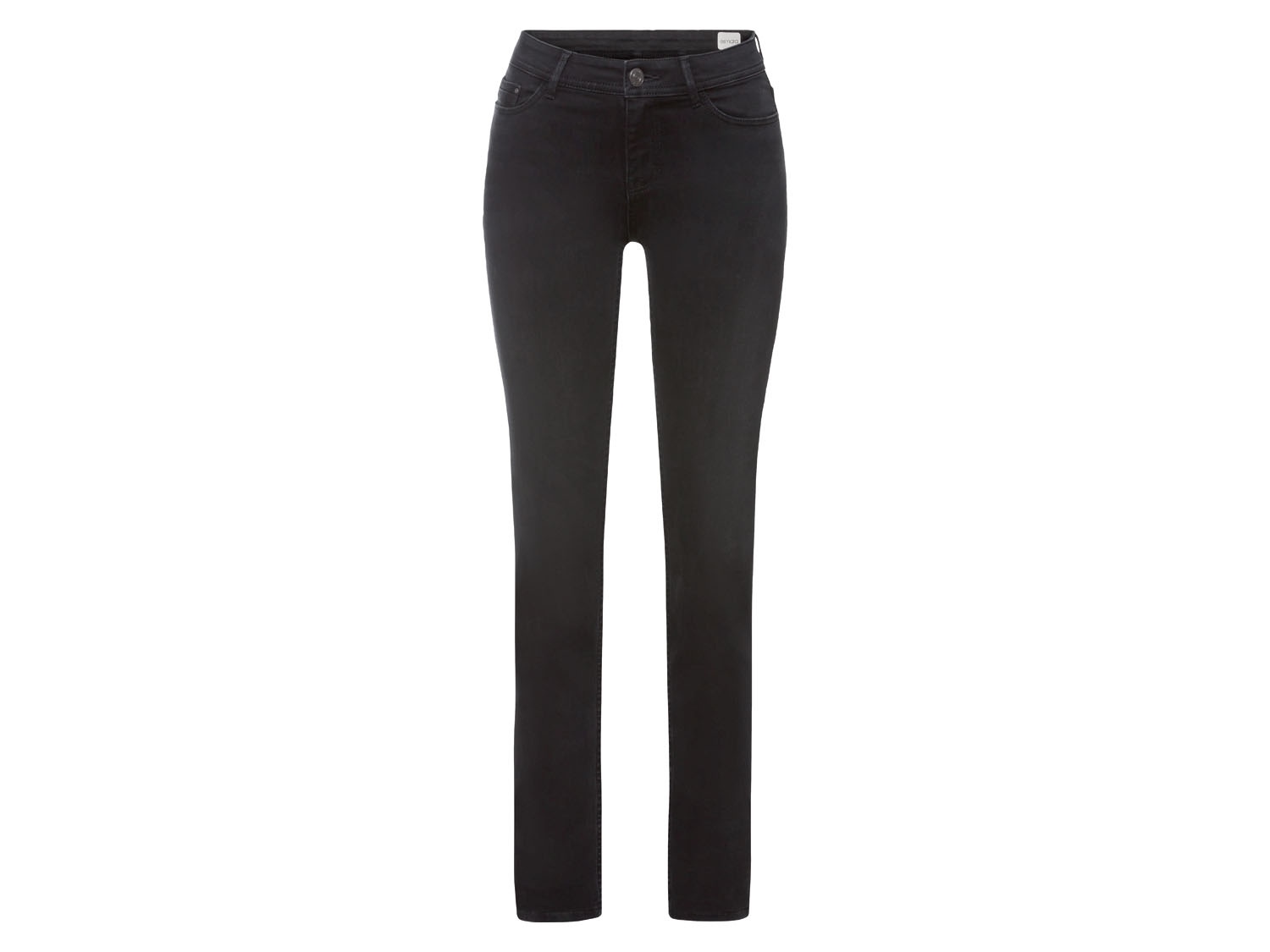 esmara Jeansy damskie z bawełny, Slim Fit Krótsze, 36, Czarny
