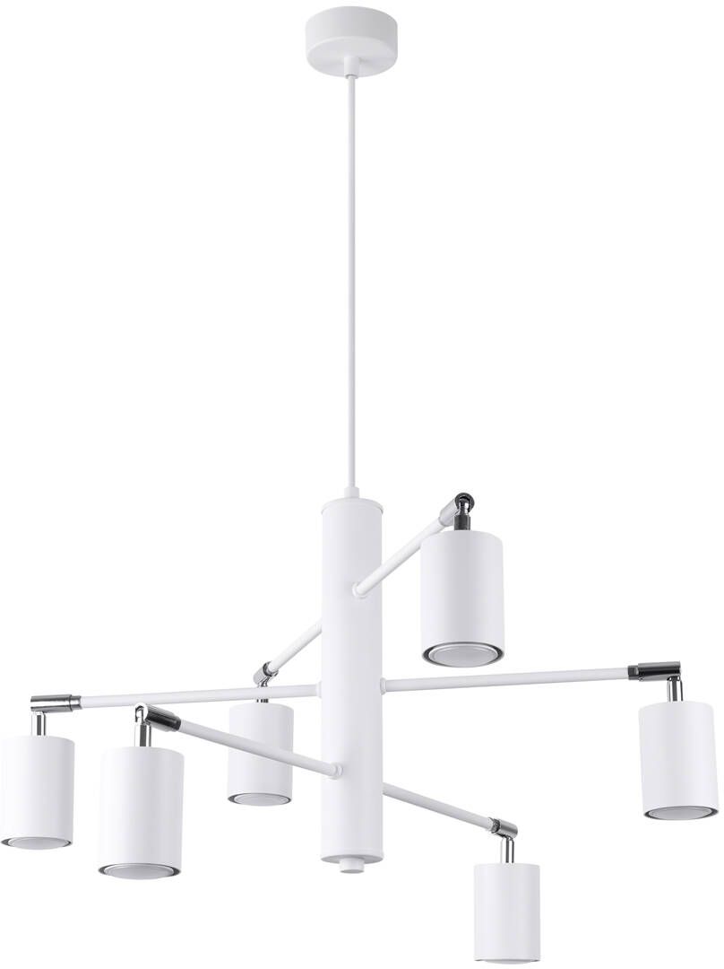 Darmowa Dostawa - Lampa wisząca 6x10 W biała Sollux Lighting Lemmi SL1206