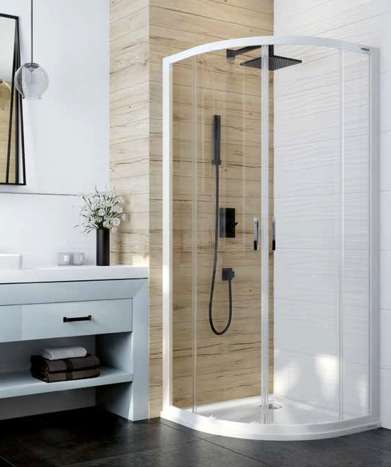 Darmowa Dostawa - Kabina prysznicowa półokrągła 80x80 cm biały Sanplast Basic 600450025001400