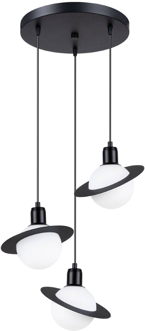 Darmowa Dostawa - Lampa wisząca 3x8 W biała-czarna Sollux Lighting Hyperion SL1359