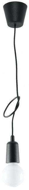 Darmowa Dostawa - Lampa wisząca 1x60 W czarny Sollux Lighting Diego SL0572