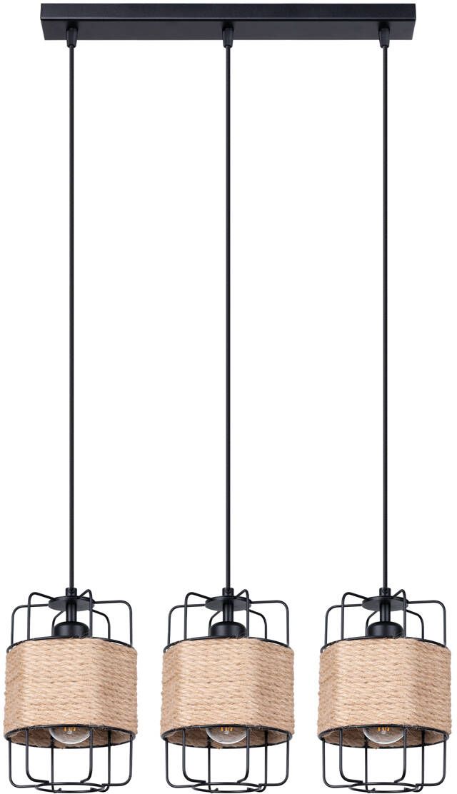Darmowa Dostawa - Lampa wisząca 3x15 W czarna Sollux Lighting Gizur SL1301