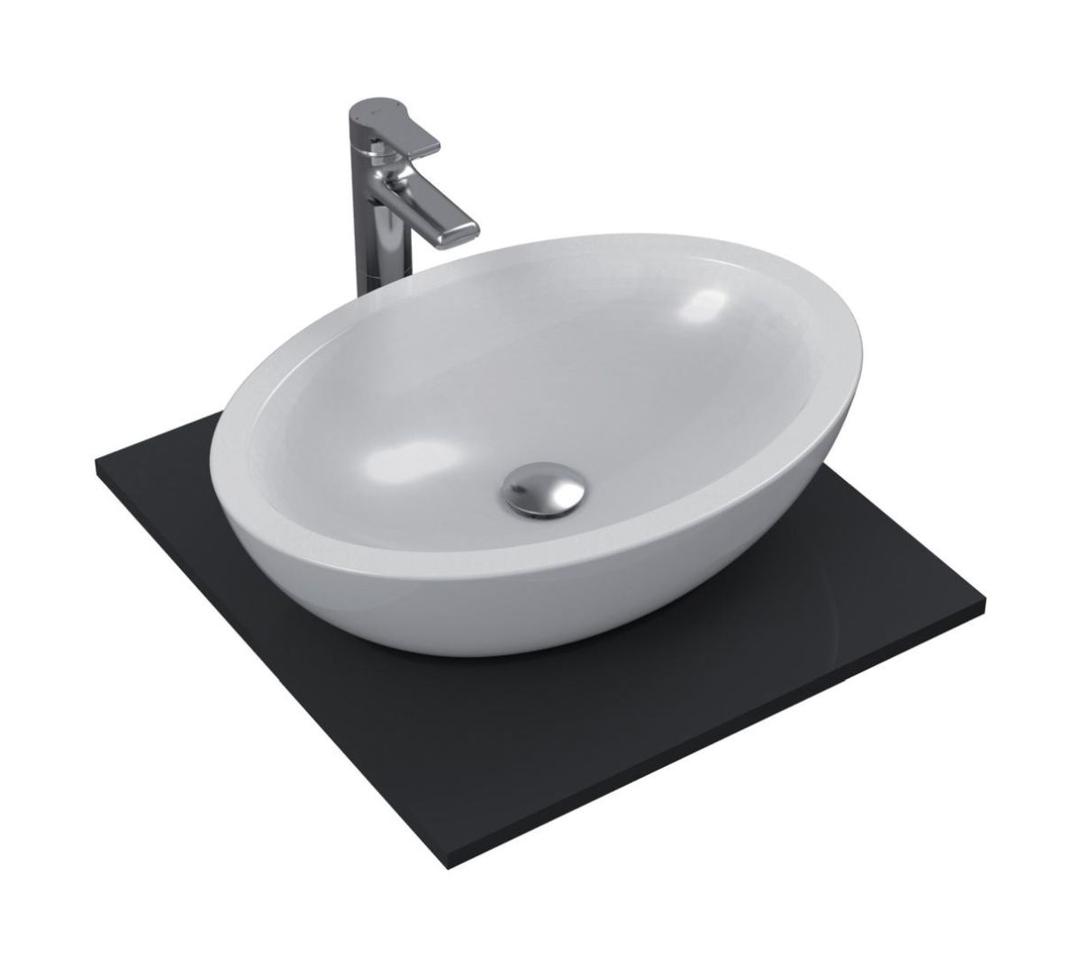 Darmowa Dostawa - Umywalka 60x42 cm owalna nablatowa biała Ideal Standard Strada K078401